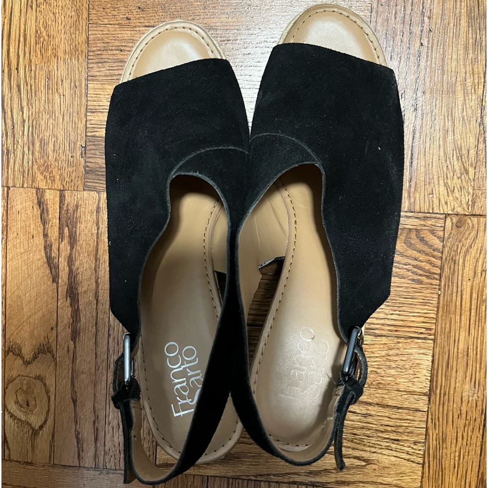 Franco Sarto suede wedge sandals
